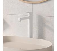 Herzbach SIRO WHITE rubinetto lavabo alto XL-Size, 30.120420.3.07, XL-Size SIRO WHITE bianco opaco [Rubinetteria Bagno > Rubinetteria Lavabo]