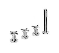 Herzbach Stilo rubinetto bordo vasca, miscelatore a due comandi, 14.952450.2.01, Stilo cromo [Rubinetteria Bagno > Rubinetteria Vasca]