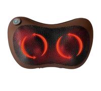 Herzberg Cuscino da Massaggio Shiatsu con Calore 4 Testine, Marrone
