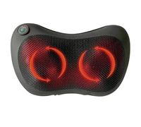 Herzberg Cuscino da Massaggio Shiatsu con Calore 4 Testine, Nero