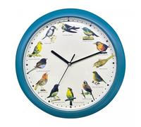 Herzberg, HG03718-BLU, Canto dell'uccello Blu, Orologio cantante, Melodie rilassanti, sinfonia aviaria Varia, educativo per Bambini, Installazione Semplice, Materiale PP duraturo
