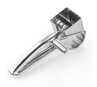 Herzberg HG04289 - Grattugia per formaggio manuale, 4 tamburi intercambiabili, compatta, facile da pulire, ideale per formaggi, verdure e agrumi, design ergonomico e lavabile in lavastoviglie