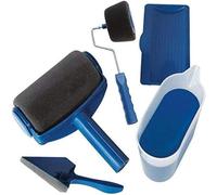 Herzberg - Kit Rullo per Pittura con Serbatoio - Sistema Antigoccia - Manico Telescopico - Accessori Inclusi - Ideale per Tutti i Tipi di Muri - Bicchiere Dosatore - Barra di Estensione