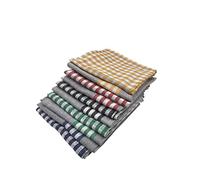 Herzberg, Set di 10 Quadretti, Cenocco CC9069-Strofinaccio Cucina, Set da 10 Strofinacci in Cotone a Righe e Quadri Unisex, Lilla, Petit