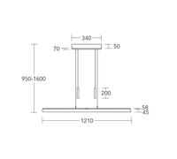 HerzBlut Lampada LED a sospensione Leonora, 121 cm, legno, dimmerabile HerzBlut