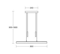 HerzBlut Lampada LED a sospensione Leonora, 85 cm, legno, dimmerabile HerzBlut