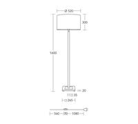 HerzBlut piantana Titos, legno, bianco, altezza 160 cm, E27 HerzBlut