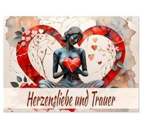 Herzensliebe und Trauer (Wandkalender 2026 DIN A2 quer), CALVENDO Monatskalender: Skulpturen als Erinnerung, Bilder die nicht nur die Augen, sondern auch das Herz berühren, mit KI generiert.