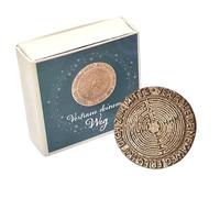 Herzmensch Piccolo amuleto portafortuna, moneta in oro bronzo, 3,8 cm, come regalo talismano per uomo e donna in tempi difficili e per il recupero