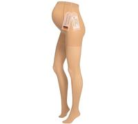 Herzmutter Calze Maternita 50DEN OekoTex semitrasparente Beige Nero 1800 | Collant Premaman - set da 1 e 2 paia