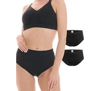 Herzmutter Intimo Post-Parto Cotone 2X OekoTex 5920 | Slip assorbente per il ciclo mestruale Modella la pancia Parto naturale - Taglio cesareo