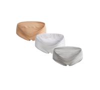 Herzmutter - Slip per Gravidanza - per Donna - Addome - Gravidanza - Mix di Cotone - Nero/Beige/Bianco/Grigio/Rosa - Set da 1 & 3 Pezzi - 5730 (Beige/Bianco/Grigio, XXL)