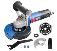 HERZO Smerigliatrice per calcestruzzo, set con mola diamantata e cappa di aspirazione, 1400 W (125 mm)