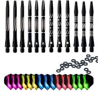 HERZONE 12 fusti per freccette (Black-C)