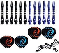 HERZONE 12Dart - Palo per freccette (Blue Black-G)