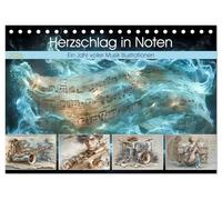 Herzschlag in Noten (Tischkalender 2026 DIN A5 quer), CALVENDO Monatskalender: Musik ist kein Hobby, sie ist mein Puls, mein Atem, mein Antrieb. Jeder ... meine Geschichte, jede Note lässt mich leben.