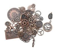 HERZWILD 40pz Orologio Vintage E Ciondolo Ingranaggio Assortiti Ingranaggi Steampunk Vintage Steampunk Fascino per Creazione di Gioielli Artigianato fai da te Ciondolo Collana