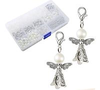 HERZWILD Angioletti Bomboniere 50 Sets ciondoli a forma di angelo per matrimonio, compleanno, Natale, battesimo, comunione, festa, pensierino