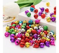 HERZWILD Campanelle metallo 120pz Piccole Campanelle Colorati Decorazioni Campanellini per Decorazioni Natalizie Fai-da-Te Ghirlande Collari per Decorazione di Festa