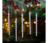 HERZWILD decorazione per albero di Natale a forma di stalattite, 18 pezzi, in acrilico, da appendere (Colore-C)