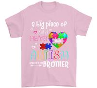 Hes My Brother Autism Asd T-Shirt 100% Cotone