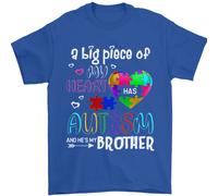 Hes My Brother Autism Asd T-Shirt 100% Cotone