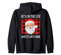 He's on The List It's Not Mine Santa Naughty List Christmas Felpa con Cappuccio