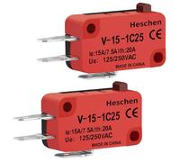 Heschen 2 microinterruttori V-15-1C25 SPDT tipo di pulsante 20 A 250 V AC