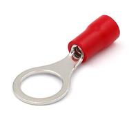 Heschen anello terminale a crimpare connettori vinile isolato filo elettrico connettore RV1.25-8 perno taglia 5/40,6 cm per 0.5-1.5 mm² (22 - 16 AWG) rosso 100 pezzi