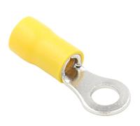 Heschen anello terminale vinile isolato filo elettrico connettori a crimpare, RV5.5-5, Stud Size #10, per 4-6mm² (12-10 AWG), giallo, 100 pezzi