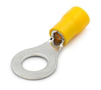 Heschen anello terminale vinile isolato filo elettrico connettori a crimpare RV5.5-8 perno taglia 5/40,6 cm per 4-6mm² (12-10 AWG) giallo 100 pezzi