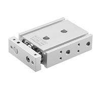 Heschen - Cilindro ad aria doppio in alluminio CXSM 25-30, piastra di guida a doppia asta, con cuscinetto a scorrimento pneumatico ammortizzato, 25 mm, foro 30 mm, doppio effetto