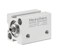 Heschen Cilindro Pneumatico Compatto in Alluminio, SDA 16-20, Alesaggio 16mm, Corsa 20mm, Attacco M5, Doppio Effetto