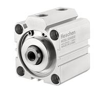 Heschen Cilindro Pneumatico Compatto in Alluminio, SDA 50-30, alesaggio 50mm, Corsa 30mm, Attacco PT1/4'', Doppio Effetto