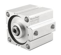 Heschen Cilindro pneumatico compatto in alluminio, SDA 80-50, foro 80mm, corsa 50mm, dimensione della porta PT3/8", doppio effetto