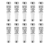 Heschen Collegamenti di fusibile neozed in ceramica, Link fusibile tipo DI, 10A 500VAC, tipo gG, per la protezione di cavi e linee, confezione da 10