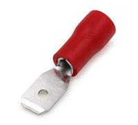 Heschen Connettori rapidi maschi isolati in vinile, MDD1.25-187, morsetto per cavo da 4,8 x 0,5 mm, per 0,5-1,5 mm² (22-16 AWG), rosso, confezione da 100 pz