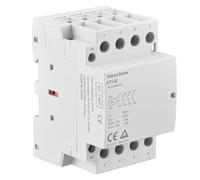 Heschen Contattore CA domestico, CT1-32, Ie 32A, 4 poli, quattro normalmente aperti, tensione bobina CA/CC 24 V, montaggio su guida DIN da 35 mm, certificato TUV