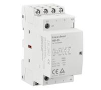 Heschen Contattore CA domestico, HS1-25, Ie 25A, 4 poli, 2NO 2NC, AC 12V Tensione bobina, 35mm Montaggio su guida DIN