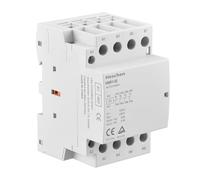 Heschen Contattore CA domestico, HSR1-32, Ie 32A, 4 poli, quattro normalmente chiusi, tensione bobina CA/CC 24V, montaggio su guida DIN da 35 mm, certificato TUV