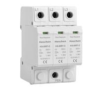 Heschen Dispositivo di protezione da sovratensione SPD, HS-20RT-C, 3P 350VAC 20KA, fusibile da sovracorrente sostituibile integrato, ignifugo, montaggio su guida DIN da 35 mm