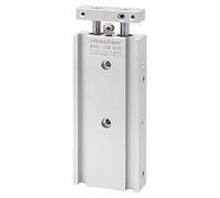 Heschen Doppio cilindro pneumatico in alluminio CXSM 10-50 Piastra di guida Doppia asta Guida Cuscinetto scorrevole pneumatico ammortizzato Foro 10mm Corsa 50mm Doppio effetto