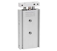 Heschen Doppio cilindro pneumatico in alluminio, CXSM 15-50, piastra dell'asta di guida, guida pneumatica a doppio stelo, cuscinetto ammortizzato, alesaggio 15mm, corsa 50mm, doppio effetto