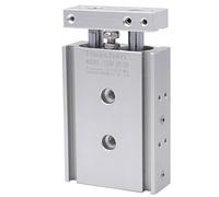 Heschen Dual Aluminum Air Cilindro Cxsm 20 - 20 Guide Rod Piastra Doppia Asta Guidata Pneumatico Scorrevole Cuscinetto Imbottito 20 mm di Diametro 20 mm di Corsa Doppio,