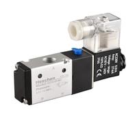 Heschen Elettrovalvola a solenoide pneumatica elettrica, 3V210-08-NO, 220VAC, PT1/4", 2 posizioni 3 vie, tipo normalmente aperto, singola bobina elettrica pilotata