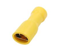 Heschen Femmina Quick Disconnects vinile completamente isolato, FDFD5.5-250, 6,3 x 0,8 mm, per 4-6mm² (12-10 AWG), giallo, confezione da 100