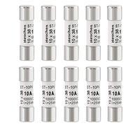 Heschen Fusibile Solare DC1000V PV, Tipo gPV, ST-10PV, 10 x 38 mm, 10 A 1000 VDC, per Protezione Sistema Fotovoltaico, 10 Pezzi