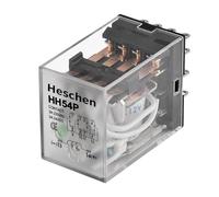Heschen HH54P-L - Relè di potenza per uso gererale, 12 V CC, bobina 3 A, 220 VCA/24 VDC, 4PDT, indicatore LED a 14 pin