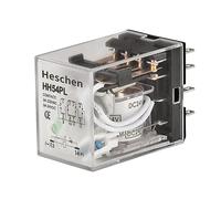 Heschen HH54P-L - Relè di potenza per uso gererale, 24 V CC, bobina 3 A, 220 VCA/24 VDC, 4PDT, indicatore LED a 14 pin