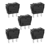 Heschen Interruttore a bilanciere, ON-OFF-ON, SPDT, 3 terminali, 15A, 250 VAC, nero, 5 pezzi